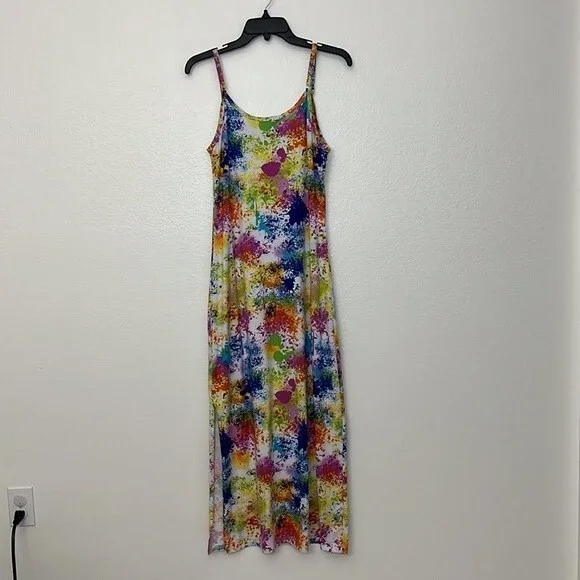 Paint Splash Boutique Maxi Stretch Dress SZ Large - Picture 10 of 11